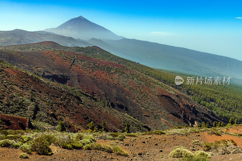 Teide山景观，Teide火山和Teide国家公园的熔岩风景-特内里费，西班牙