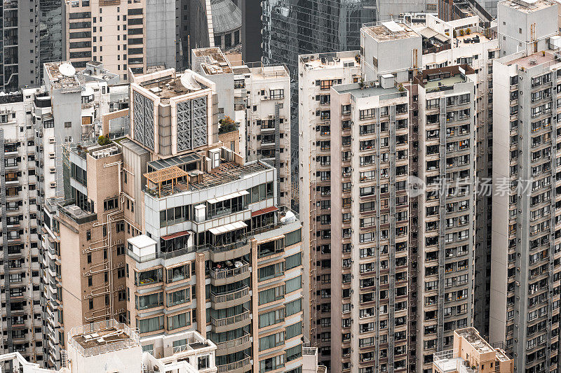 香港市中心的城市景观