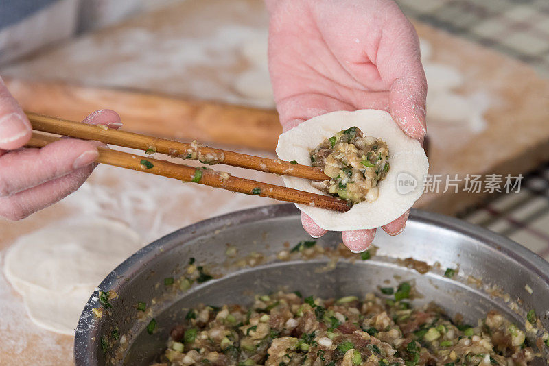 使中国Pasta-Dumplings