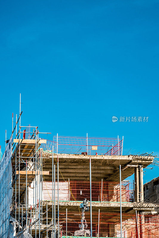 伦敦的摩天大楼和建筑工地