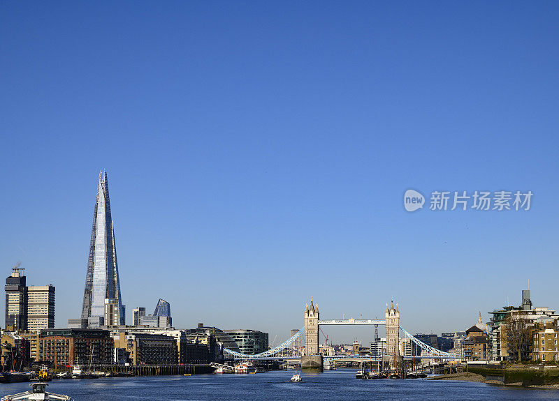 伦敦塔桥和泰晤士河，英国伦敦