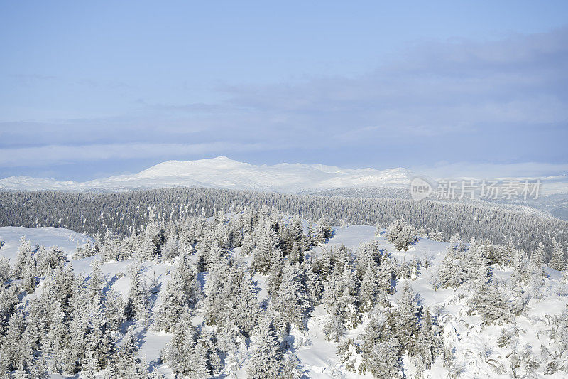 从滑雪坡在Kvitfjell高山滑雪胜地在挪威