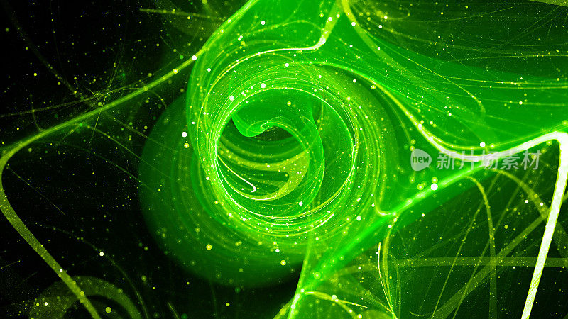 绿色发光的多维量子力场与基本粒子