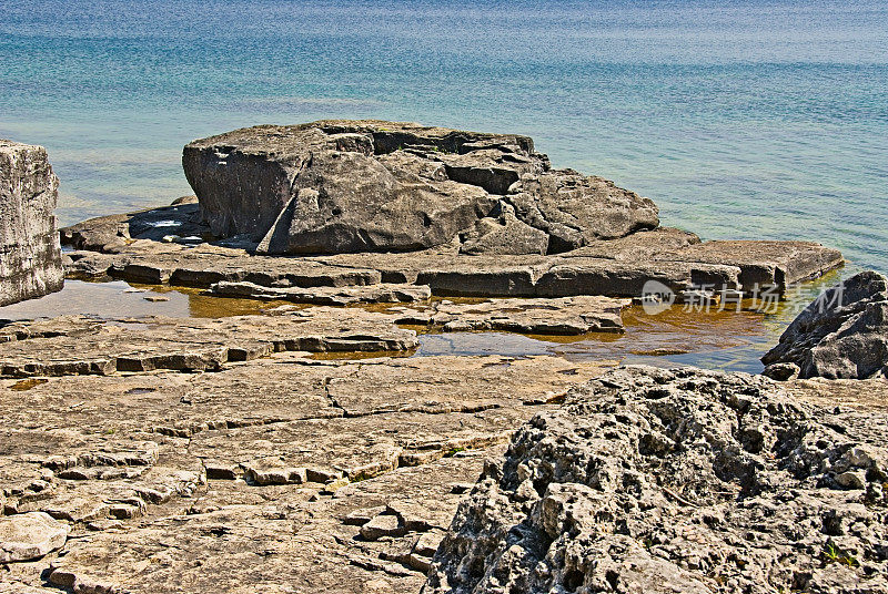 乔治亚湾的岩石海岸