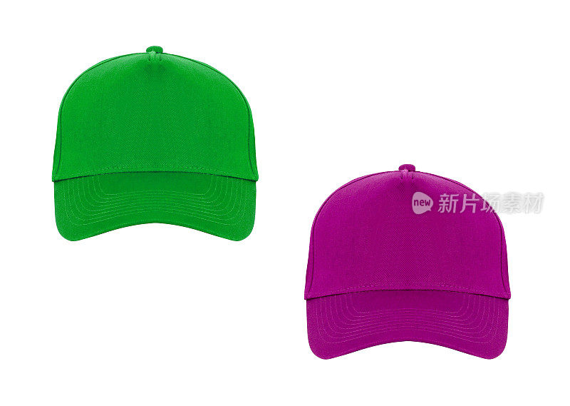绿色和粉色的棒球帽