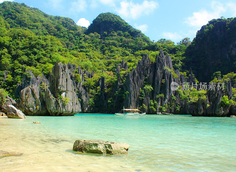 热带岛屿景观。巴拉望省。菲律宾。