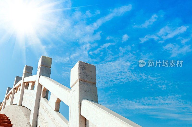 中国古建筑，蓝天