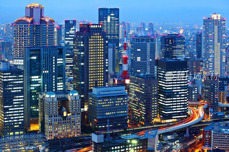 日本大阪的夜晚