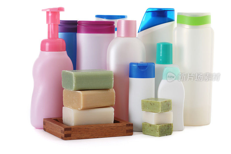塑料化妆瓶和肥皂条