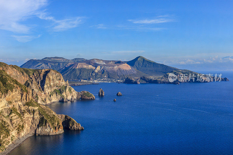 西西里岛的利帕里火山