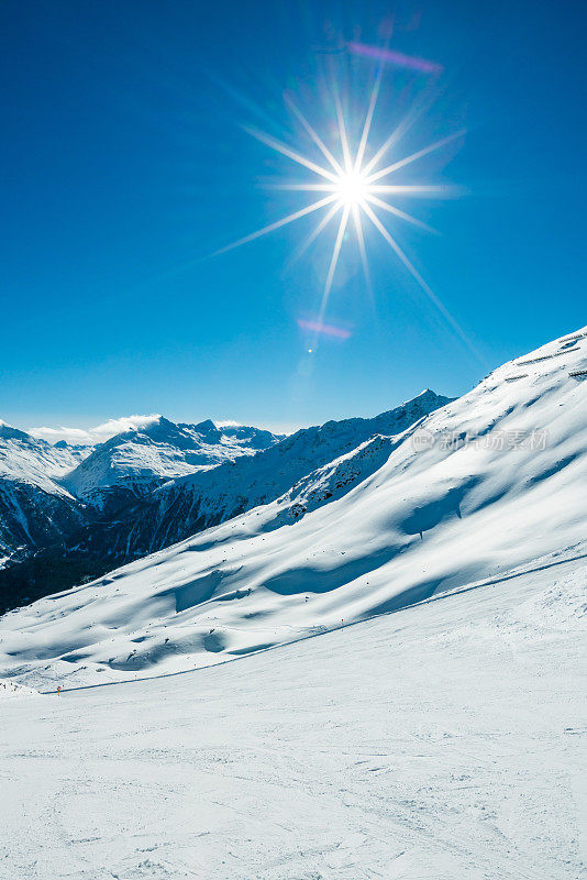 冬季滑雪胜地索尔登