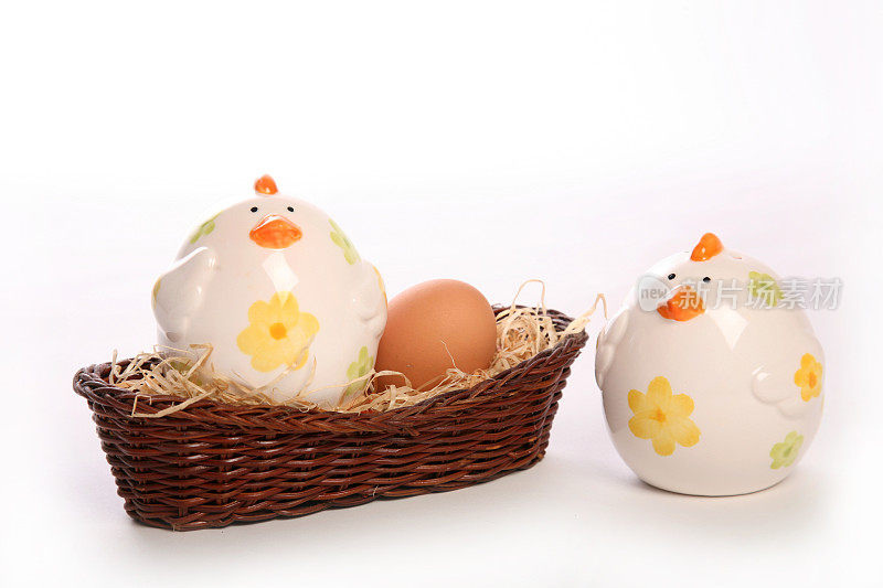篮子里的鸡和复活节蛋