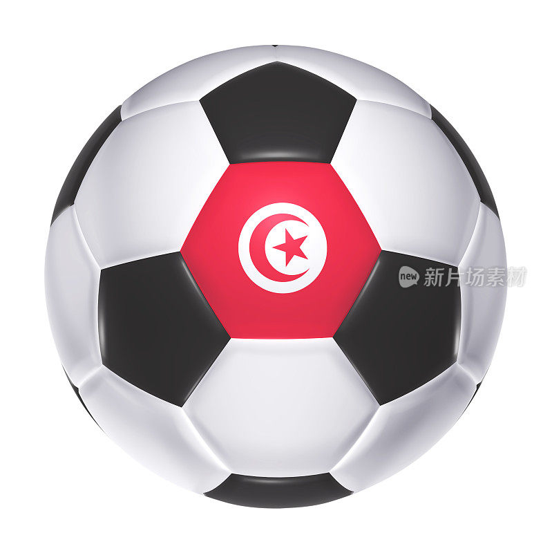 足球与突尼斯国旗