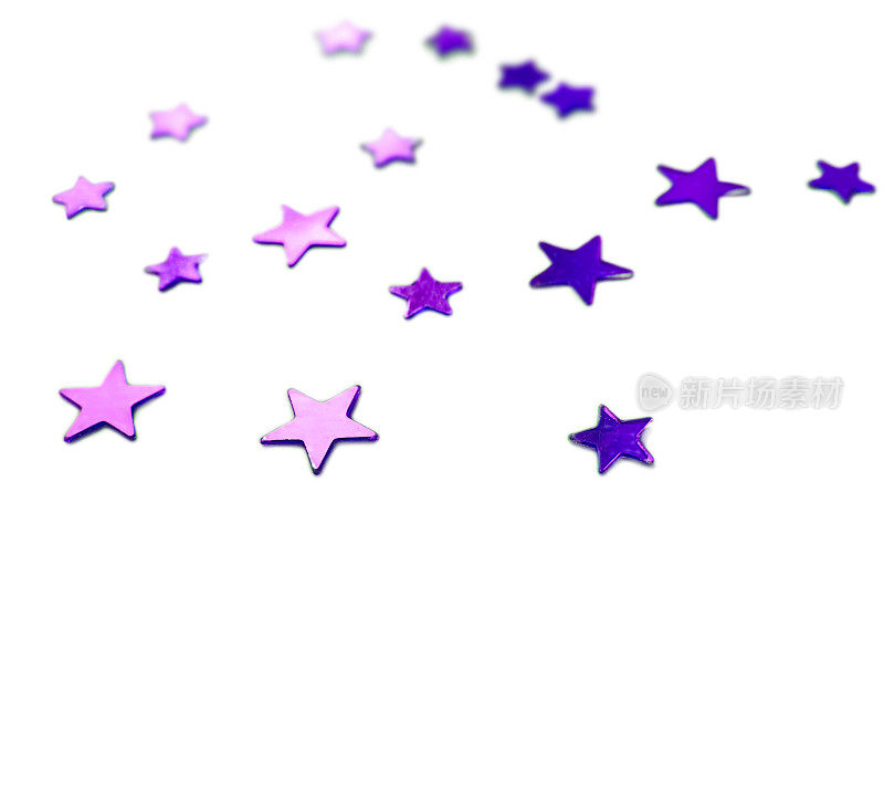 紫色的五彩纸屑明星