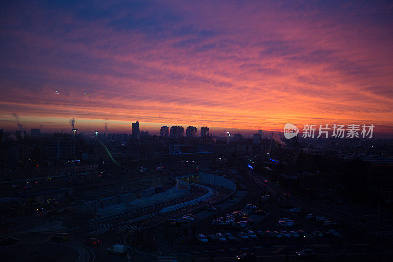 夜间城市景观全景