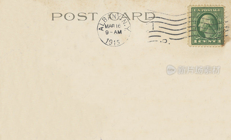 古董明信片回奥尔巴尼1915年纽约拷贝空间