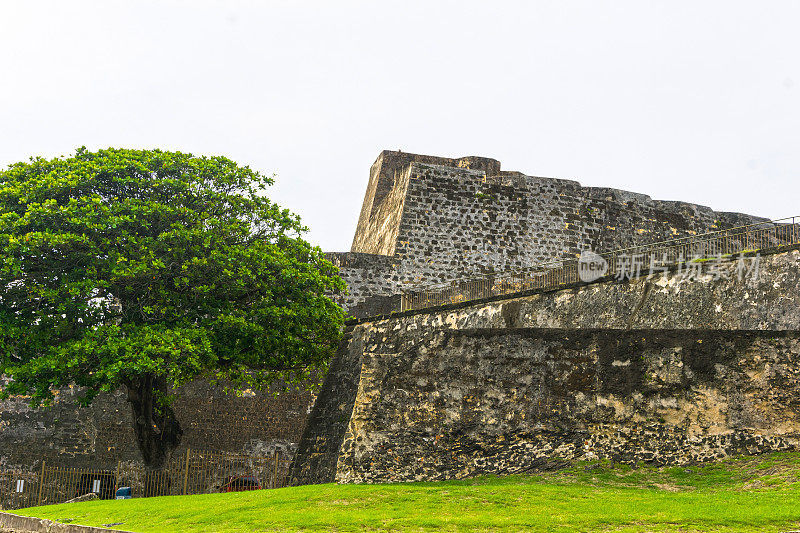 波多黎各圣胡安的圣克里斯托堡墙