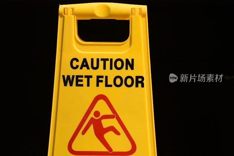 警告:地板湿滑-标志