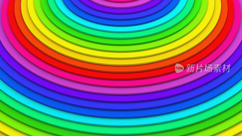 彩虹同心线3D渲染