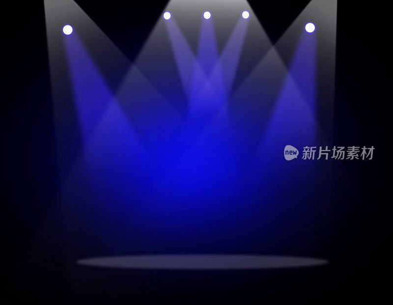 音乐会的舞台背景是泛光灯