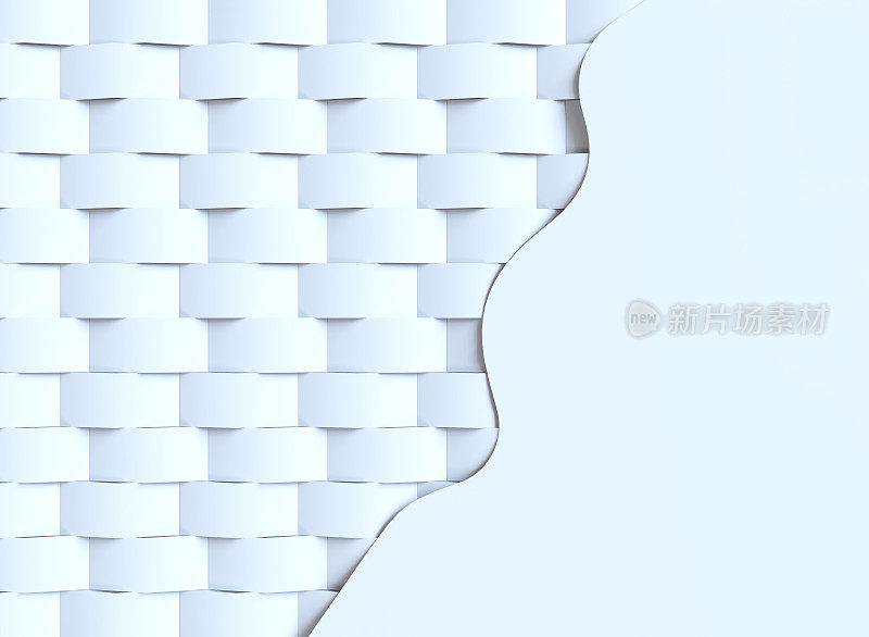 白色壁纸背景的封面设计3d渲染