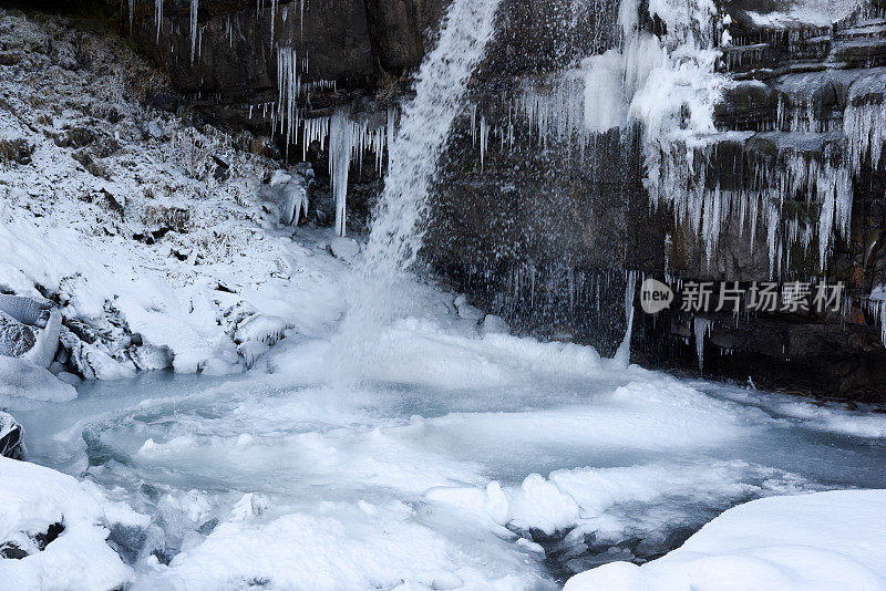 冬季冻湖景观