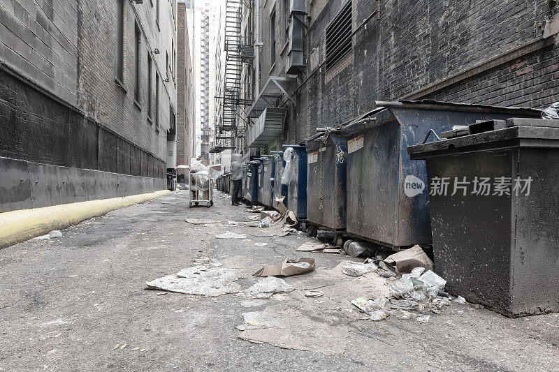 垃圾和垃圾箱，服务巷，芝加哥