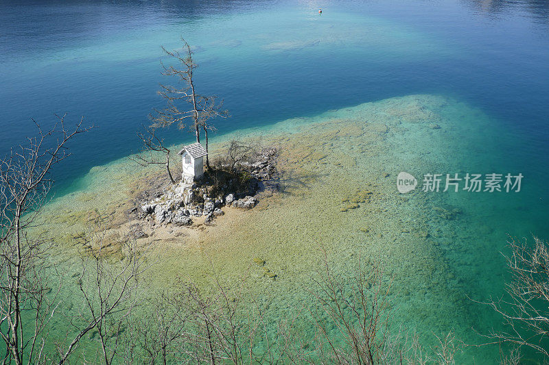 奥地利萨尔兹卡默古特的沃尔夫冈湖