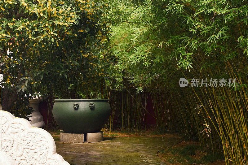 中国浙江省横店影视城的浴炉。