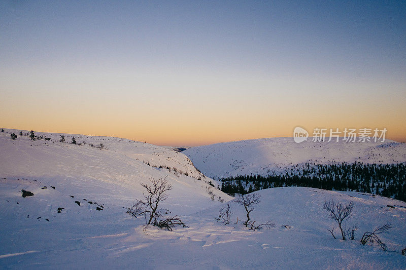 雪山上流下来