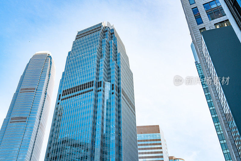 香港中环与地标性的国际金融中心。