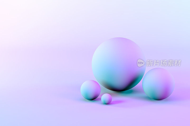 抽象3D渲染基元几何形状背景