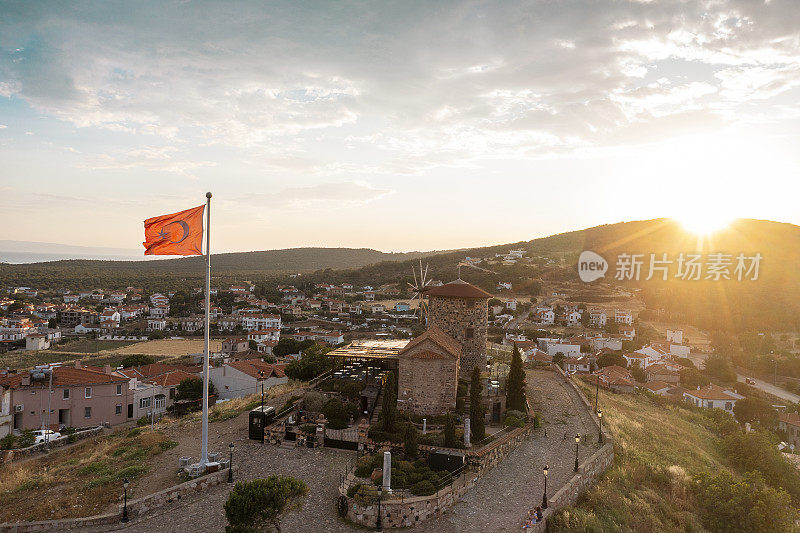 土耳其国旗的磨坊