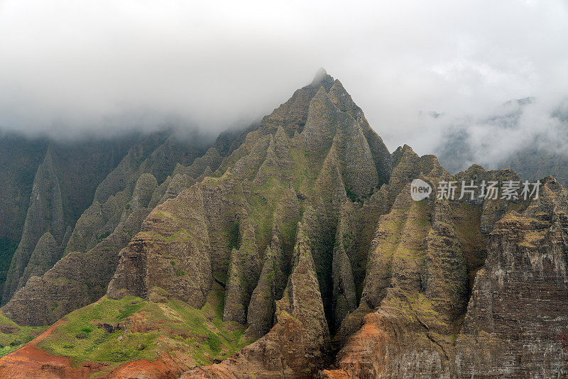 夏威夷考艾岛的纳帕利海岸