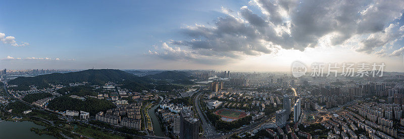 全景天际线长沙中国航空照片