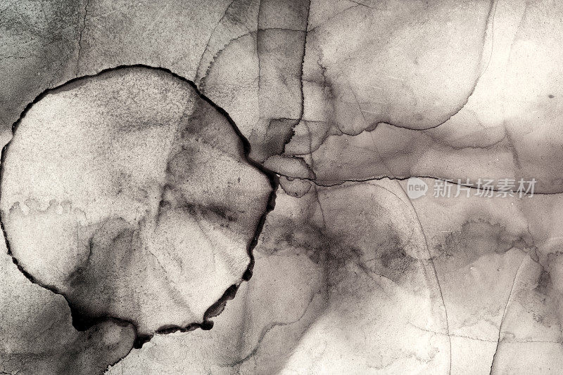 BW阴影油漆笔画背景飞溅纹理设计打印。