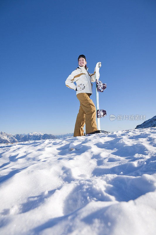 女人滑雪板