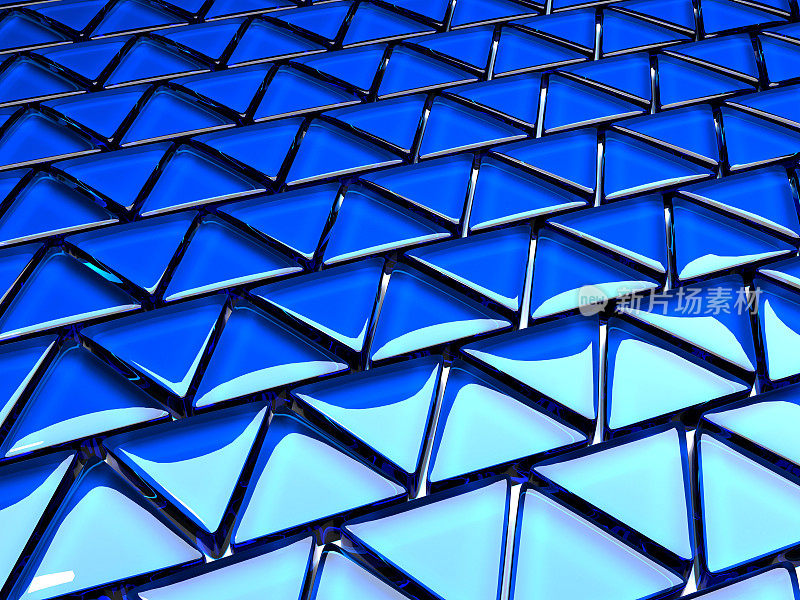 蓝色玻璃瓷砖马赛克背景