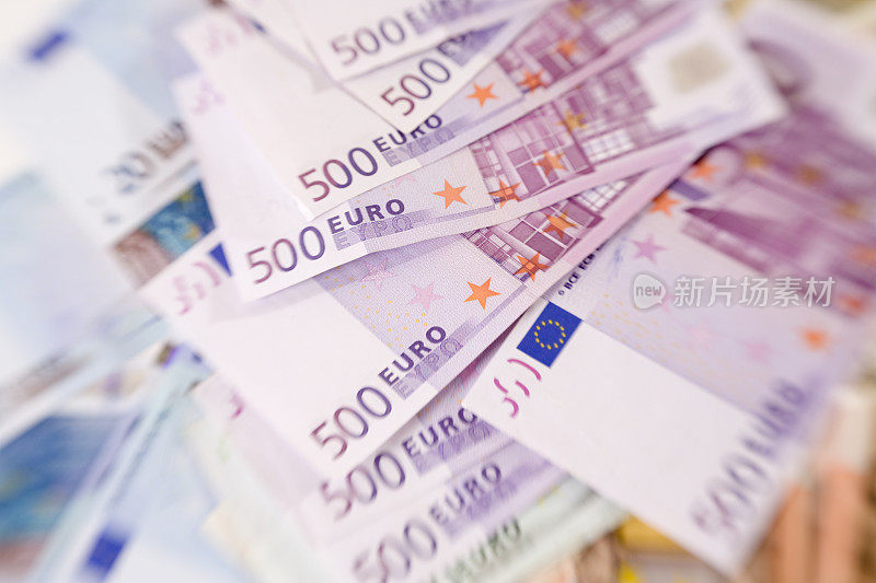 欧元纸币和硬币-欧洲的欧盟货币
