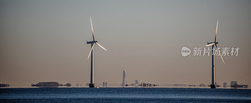 风车，Øresund，丹麦