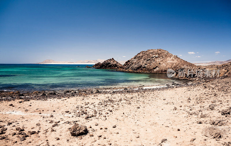 火山海景。Fuerteventura