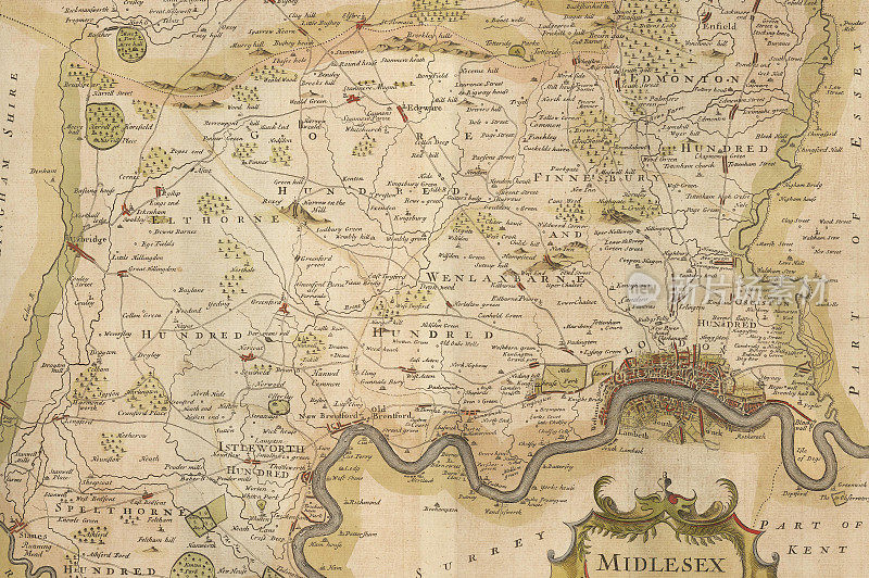伦敦古董地图