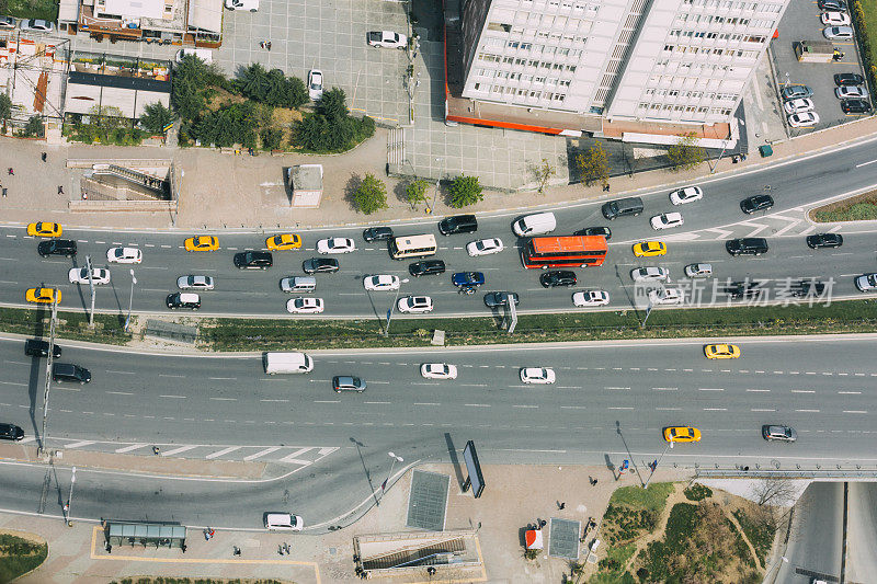 街景，交通人力交通工具