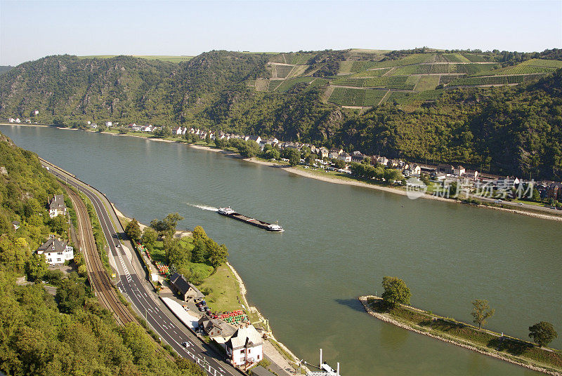 德国中部的莱茵河