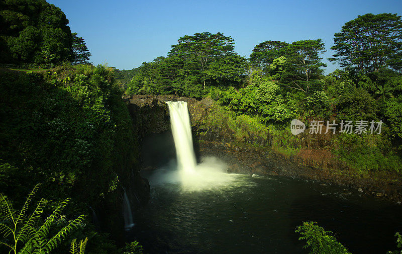 彩虹瀑布，大岛，夏威夷