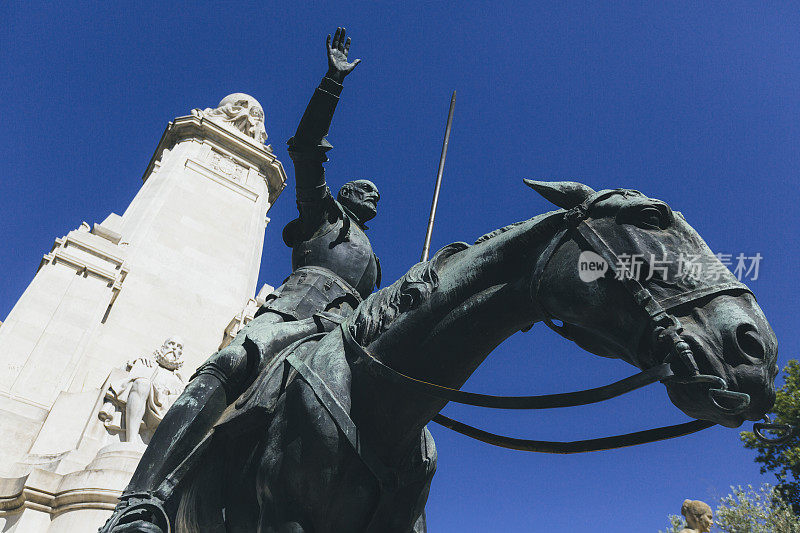 堂吉诃德和塞万提斯纪念碑在马德里