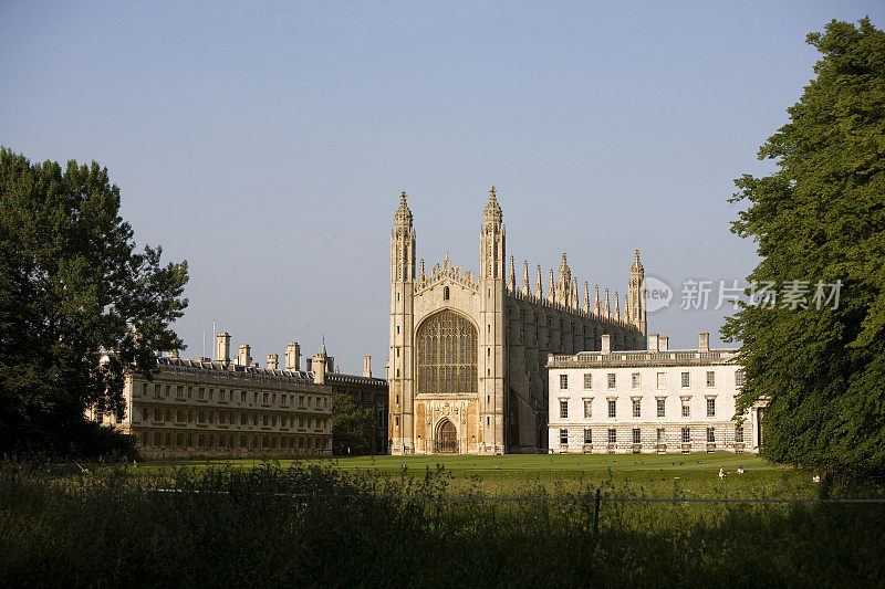 黄昏，国王学院，剑桥，英国