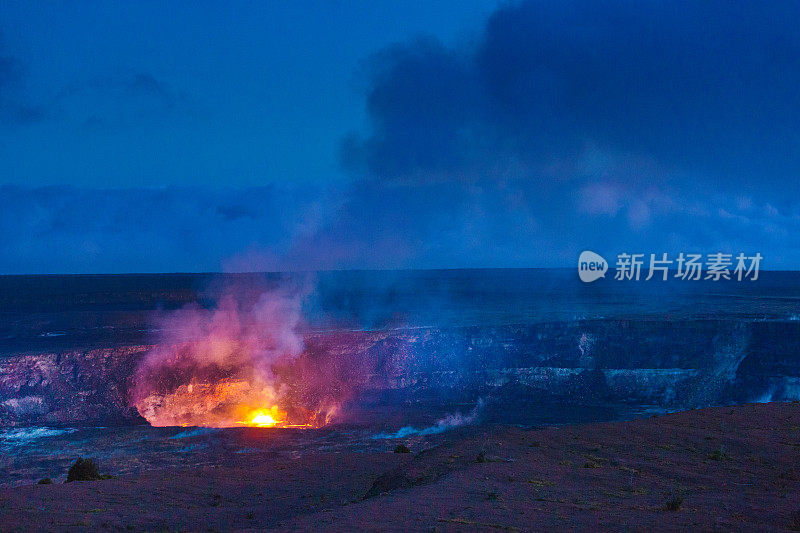 夏威夷火山国家公园的火山口，大岛，夏威夷