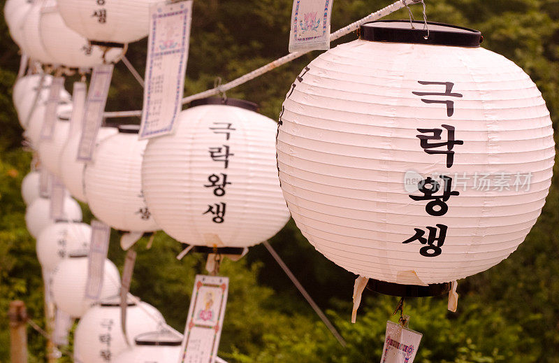 韩国的白纸灯笼