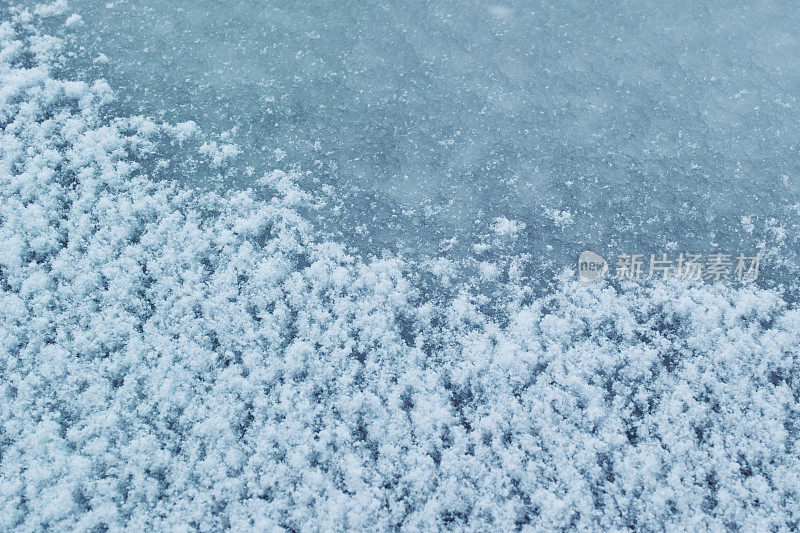 新雪的特写纹理